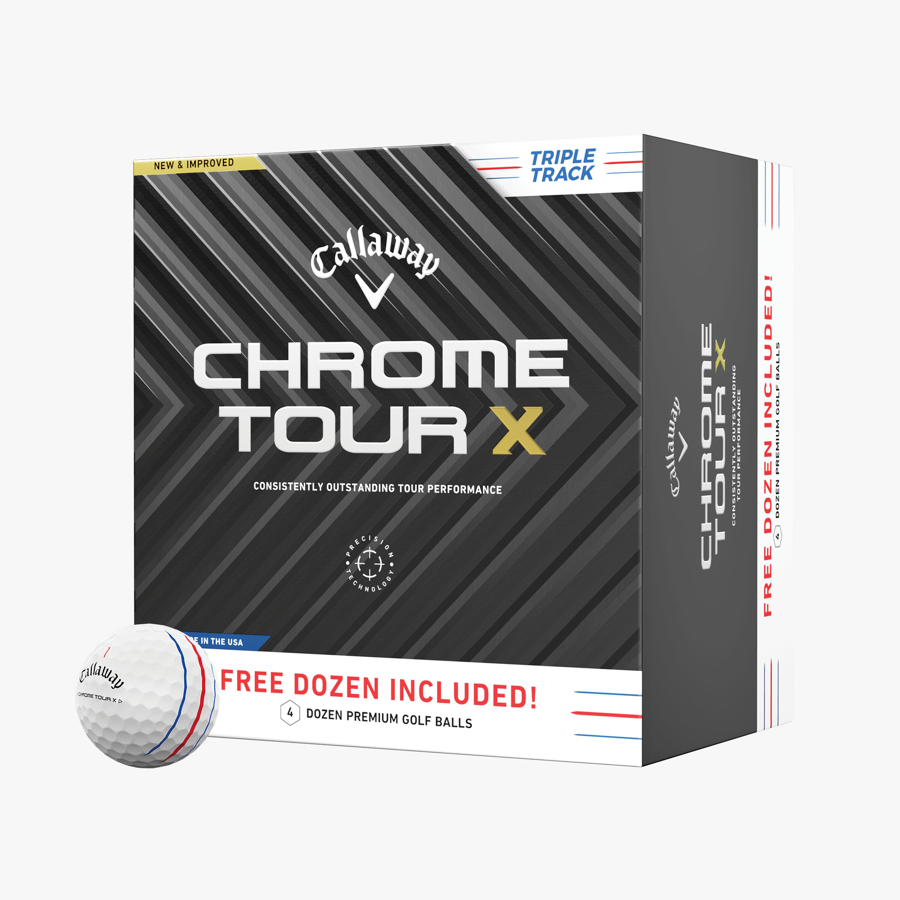 Chrome Tour X Triple Track 4 Dozen Golf Balls Chrome Tour X Triple Track 4 Dozen Golf Balls